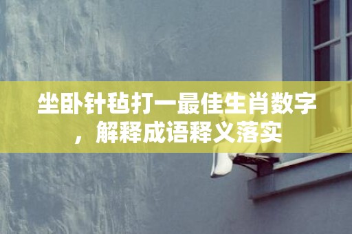 坐卧针毡打一最佳生肖数字，解释成语释义落实
