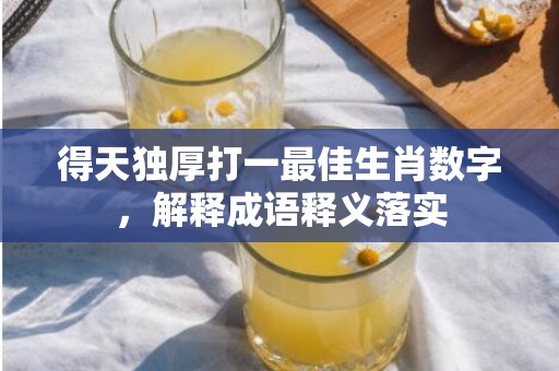 得天独厚打一最佳生肖数字，解释成语释义落实