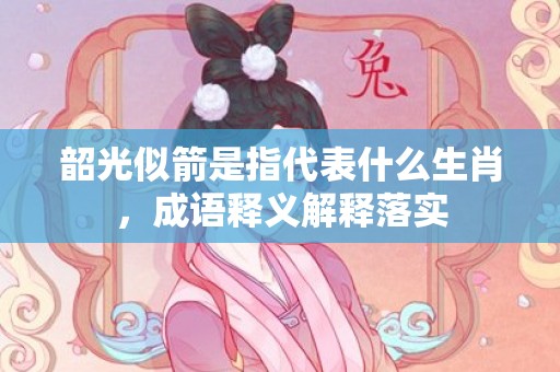 韶光似箭是指代表什么生肖，成语释义解释落实