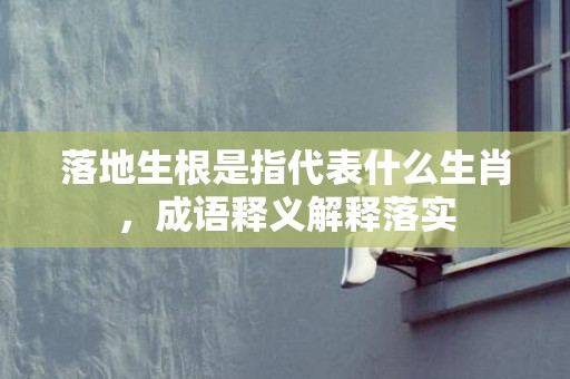 落地生根是指代表什么生肖，成语释义解释落实