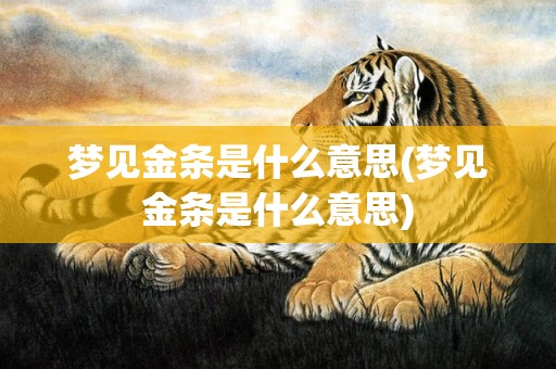 梦见金条是什么意思(梦见金条是什么意思)