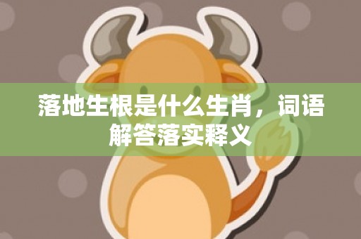 落地生根是什么生肖，词语解答落实释义