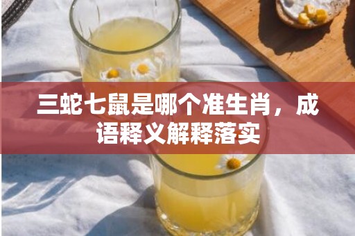 三蛇七鼠是哪个准生肖，成语释义解释落实插图