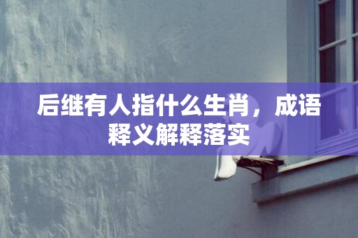 后继有人指什么生肖，成语释义解释落实插图