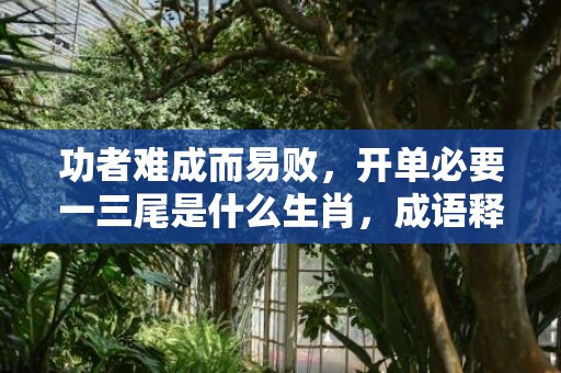 功者难成而易败，开单必要一三尾是什么生肖，成语释义解释落实插图
