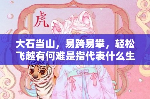 大石当山，易跨易攀，轻松飞越有何难是指代表什么生肖，打一最佳成语释义解释落实插图