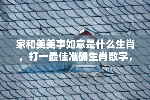 家和美美事如意是什么生肖，打一最佳准确生肖数字，落实词语释义插图