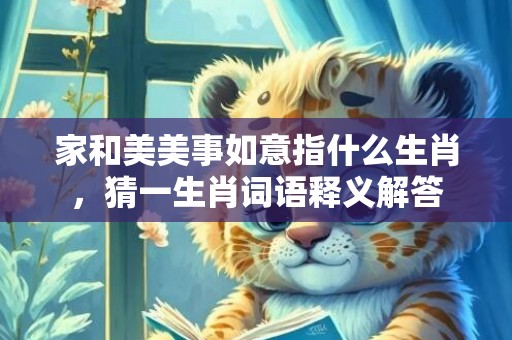 家和美美事如意指什么生肖，猜一生肖词语释义解答插图