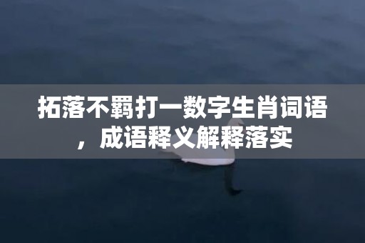 拓落不羁打一数字生肖词语，成语释义解释落实插图