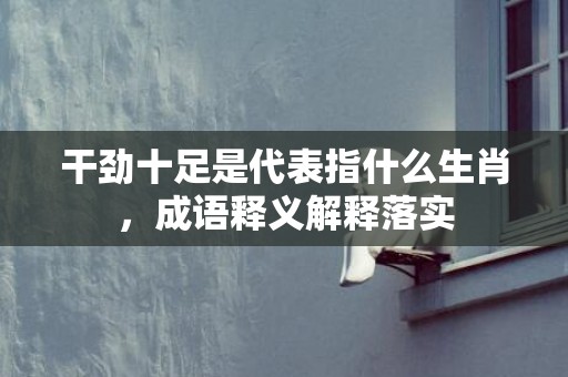 干劲十足是代表指什么生肖，成语释义解释落实插图