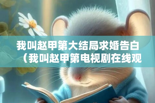 我叫赵甲第大结局求婚告白（我叫赵甲第电视剧在线观看）