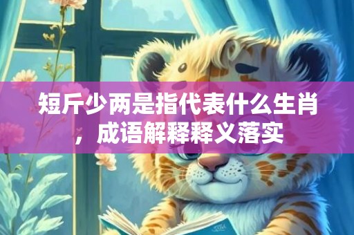 短斤少两是指代表什么生肖，成语解释释义落实