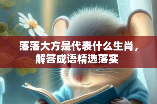 落落大方是代表什么生肖，解答成语精选落实 