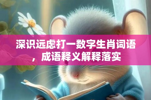 深识远虑打一数字生肖词语，成语释义解释落实