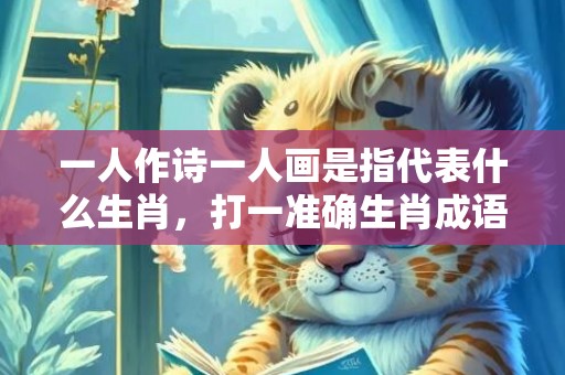 一人作诗一人画是指代表什么生肖，打一准确生肖成语解释落实释义