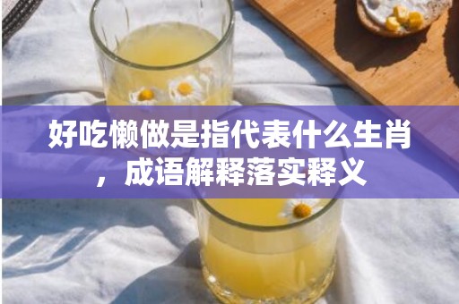 好吃懒做是指代表什么生肖，成语解释落实释义
