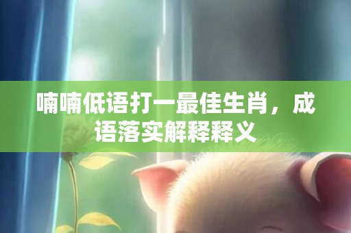 喃喃低语打一最佳生肖，成语落实解释释义
