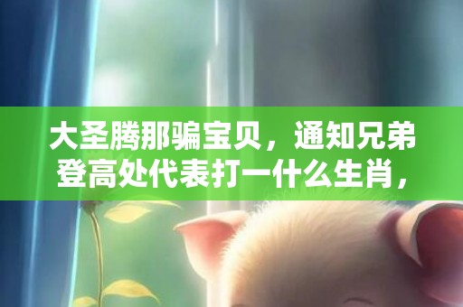 大圣腾那骗宝贝，通知兄弟登高处代表打一什么生肖，成语落实解释释义