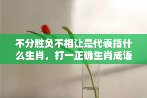 不分胜负不相让是代表指什么生肖，打一正确生肖成语落实释义