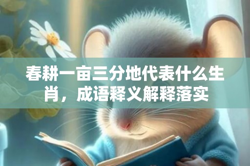 春耕一亩三分地代表什么生肖，成语释义解释落实