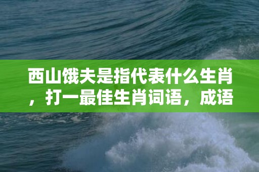 西山饿夫是指代表什么生肖，打一最佳生肖词语，成语释义解释落实