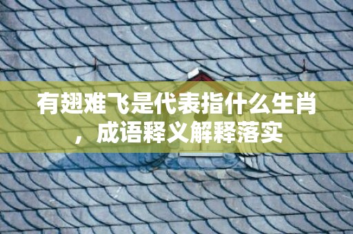 有翅难飞是代表指什么生肖，成语释义解释落实