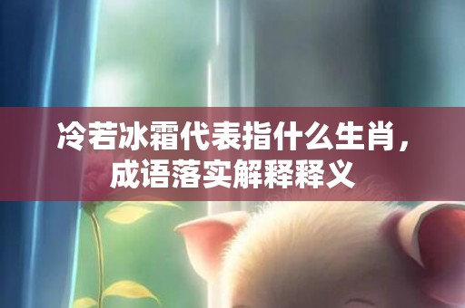 冷若冰霜代表指什么生肖，成语落实解释释义