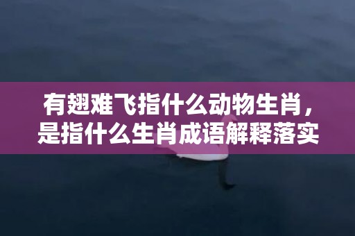 有翅难飞指什么动物生肖，是指什么生肖成语解释落实释义