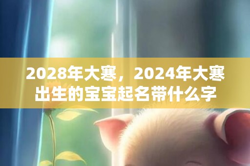 2028年大寒，2024年大寒出生的宝宝起名带什么字