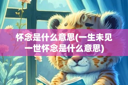 怀念是什么意思(一生未见一世怀念是什么意思)