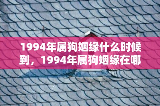 1994年属狗姻缘什么时候到，1994年属狗姻缘在哪年最旺盛