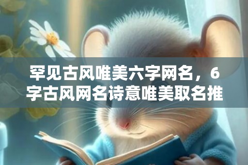 罕见古风唯美六字网名，6字古风网名诗意唯美取名推荐