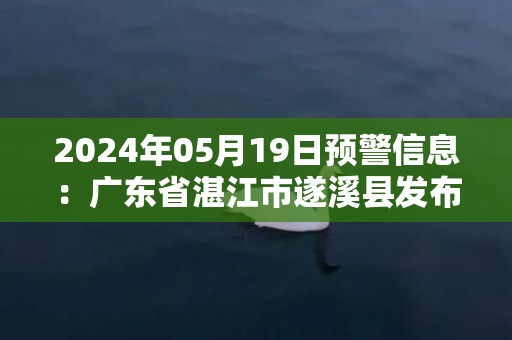 2024年05月19日预警信息：广东省湛江市遂溪县发布暴雨橙色预警
