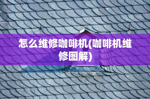 怎么维修咖啡机(咖啡机维修图解)