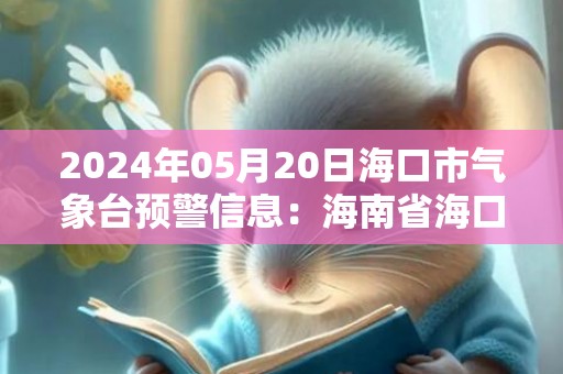 2024年05月20日海口市气象台预警信息：海南省海口市发布暴雨橙色预警