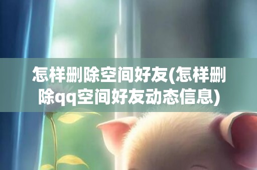 怎样删除空间好友(怎样删除qq空间好友动态信息)