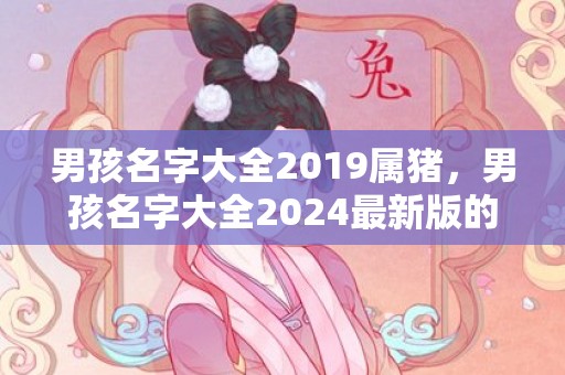 男孩名字大全2019属猪，男孩名字大全2024最新版的属兔