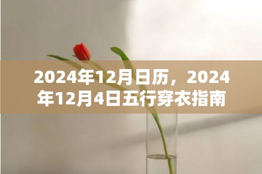 2024年12月日历，2024年12月4日五行穿衣指南