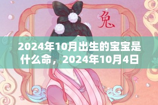 2024年10月出生的宝宝是什么命，2024年10月4日适合乔迁新居吗