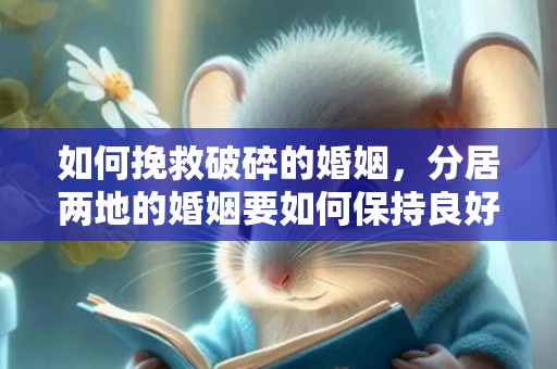如何挽救破碎的婚姻，分居两地的婚姻要如何保持良好？