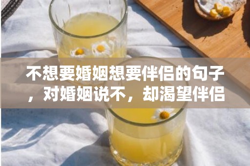 不想要婚姻想要伴侣的句子，对婚姻说不，却渴望伴侣，如何取舍？