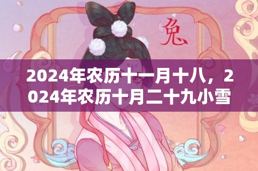 2024年农历十一月十八，2024年农历十月二十九小雪出生女孩取名精选字