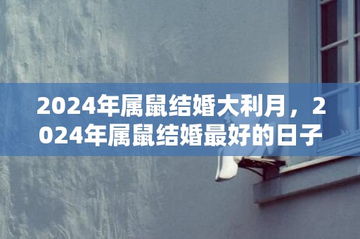 2024年属鼠结婚大利月，2024年属鼠结婚最好的日子