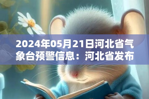 2024年05月21日河北省气象台预警信息：河北省发布雷电黄色预警