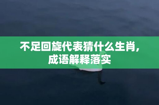 不足回旋代表猜什么生肖,成语解释落实插图