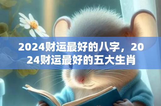 2024财运最好的八字，2024财运最好的五大生肖