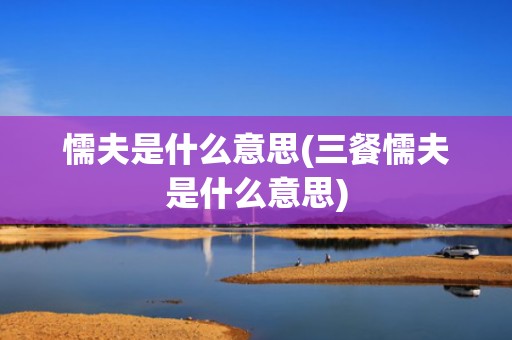 懦夫是什么意思(三餐懦夫是什么意思)