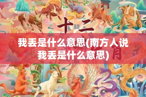 我丢是什么意思(南方人说我丢是什么意思)