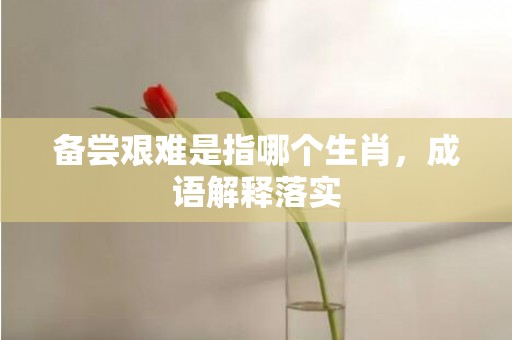 备尝艰难是指哪个生肖，成语解释落实插图