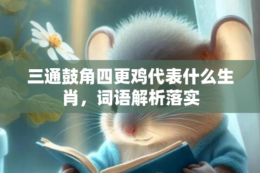 三通鼓角四更鸡代表什么生肖，词语解析落实